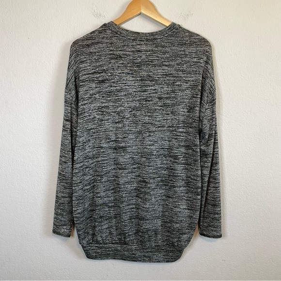 Aritzia Wilfred Free Devinette Marled Green V Neck Lightweight Knit Top Sz SM - Picture 6 of 12